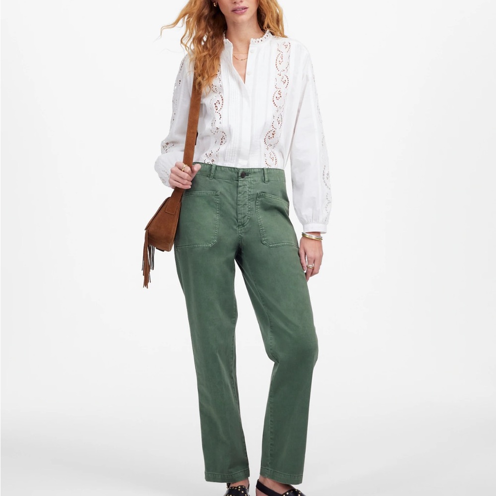 Madewell Women’s Olive Cargo Pants NWT